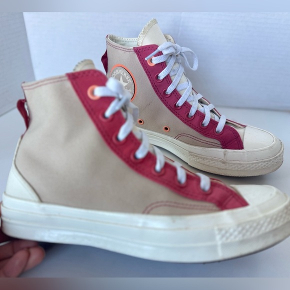 Converse All-Star Chuck 70 Hi Colorblock Rhubarb Pie Sneaker Shoes Size 7.5 - Picture 2 of 11